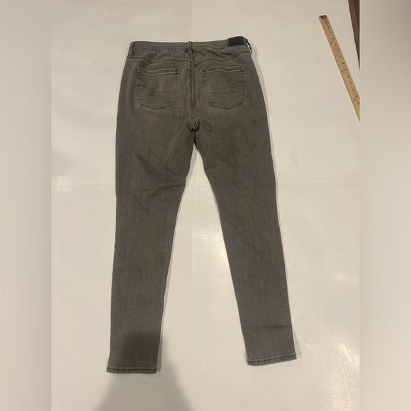 American Eagle Hi Rise Jegging Jeans Women’s 8 Grey Distressed High Rise - Picture 2 of 11